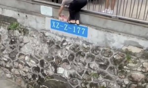 深圳一河道惊现大量成扎的钞票，一男子将其捡走，警方介入调查