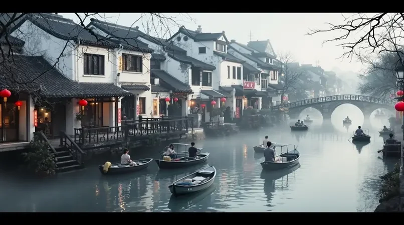 周庄·水巷人家